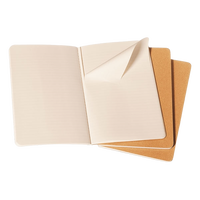 Moleskine Cuaderno Cahier Journals Pack de 3 Rayado Marrón Kraft Talla P 9x14cm