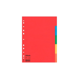 Esselte Separadores de Cartón 5 hojas Colores Vivos Formato A4