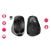 Cherry MW 8 Ergo Ergonómico Bluetooth Negro Ratón Cherry MW 8 Ergo Ergonómico Bluetooth Negro Ratón