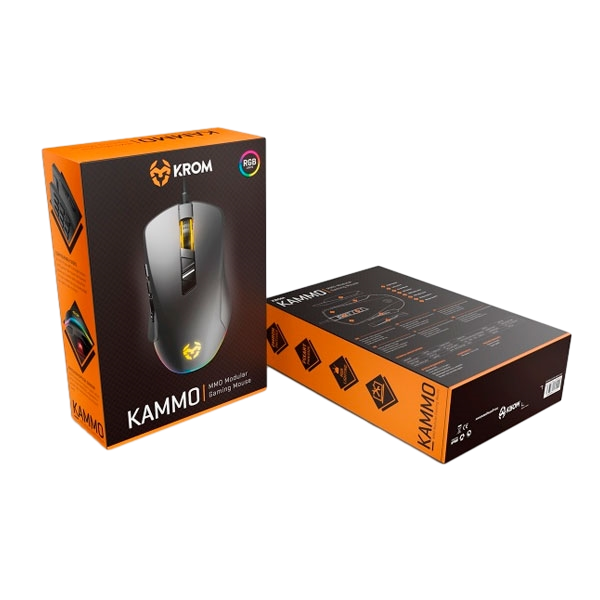 Krom Kammo MMO RGB negro  Ratón Krom Kammo MMO RGB negro  Ratón
