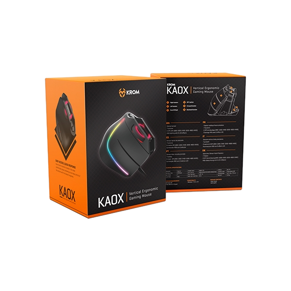 Krom Kaox RGB Ratón Vertical Krom Kaox RGB Ratón Vertical