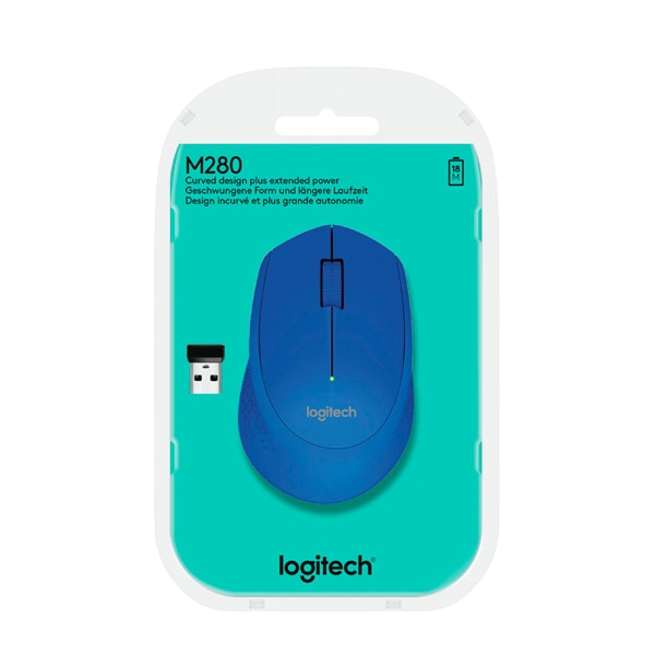 Logitech M280 azul Wireless Ratón Logitech M280 azul Wireless Ratón
