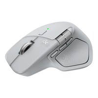Logitech MX Master 4  Ratón Inalámbrico Ergonómico 7 Botones Sensor Óptico 8000 DPI Conectividad Bluetooth y USBC  Gris Pálido