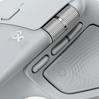 Logitech MX Master 4  Ratón Inalámbrico Ergonómico 7 Botones Sensor Óptico 8000 DPI Conectividad Bluetooth y USBC  Gris Pálido