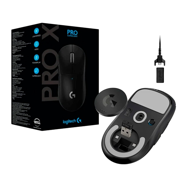 Logitech G Pro X Superlight Wireless Gaming Negro  Ratón Logitech G Pro X Superlight Wireless Gaming Negro  Ratón