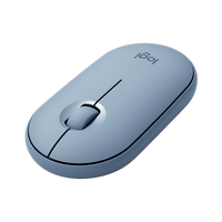 Logitech Pebble M350 Óptico Bluetooth Gris Azulado  Ratón