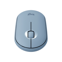 Logitech Pebble M350 Óptico Bluetooth Gris Azulado  Ratón