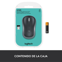 Logitech M185 Gris Ratón Inalámbrico Ambidiestro Sensor Óptico 1000 DPI Conectividad 24GHz Windows macOS Logitech M185 Gris Ratón Inalámbrico Ambidiestro Sensor Óptico 1000 DPI Conectividad 24GHz Windows macOS