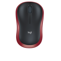 Logitech M185 Rojo  Ratón Inalámbrico Ambidiestro Sensor Óptico 1000 DPI Conectividad 24GHz Windows macOS