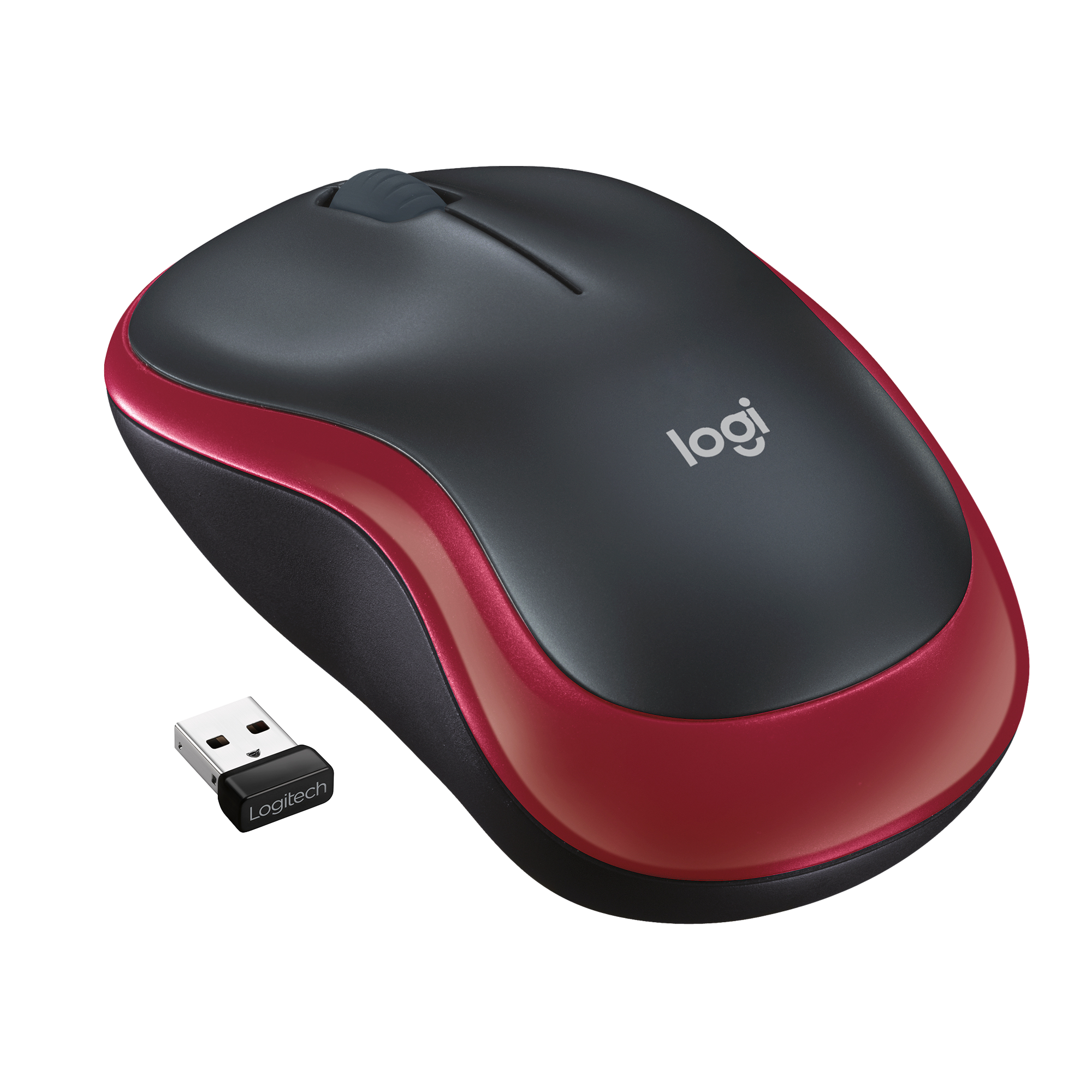 Logitech M185 Ratón Inalámbrico Rojo
