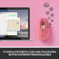 Logitech POP Mouse Emoji Heartbreaker Rose Ratón Logitech POP Mouse Emoji Heartbreaker Rose Ratón