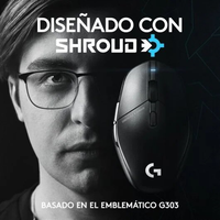 Logitech G303 Shroud Edition Edition Black Ratón Logitech G303 Shroud Edition Edition Black Ratón