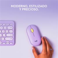 Logitech Pebble M350 Óptico Bluetooth Limonada de Lavanda Ratón Logitech Pebble M350 Óptico Bluetooth Limonada de Lavanda Ratón