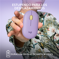 Logitech Pebble M350 Óptico Bluetooth Limonada de Lavanda Ratón Logitech Pebble M350 Óptico Bluetooth Limonada de Lavanda Ratón