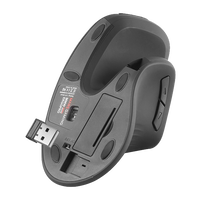 Mars Gaming MMWERGOPRO  Ratón Vertical Ergonómico Inalámbrico 3200 DPI Huano Switches Negro