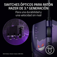 Razer Cobra Pokémon Gengar Edition  Ratón Gaming RGB Sensor Óptico 8500 DPI 58g