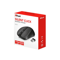 Trust Mydo Silent Click Óptico 1800DPI Negro  Ratón Inalámbrico