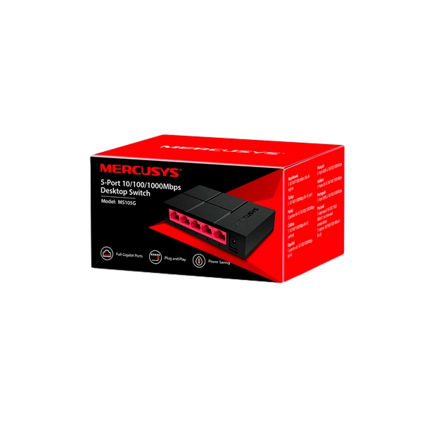 Mercusys MS105G 5 Puertos gigabit  Switch Mercusys MS105G 5 Puertos gigabit  Switch