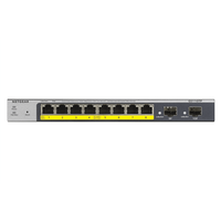 Netgear Switch PoE Gigabit Ethernet Smart de 10 puertos GS110TP Gestionado con 8x PoE+ a 55W, 2x 1G SFP