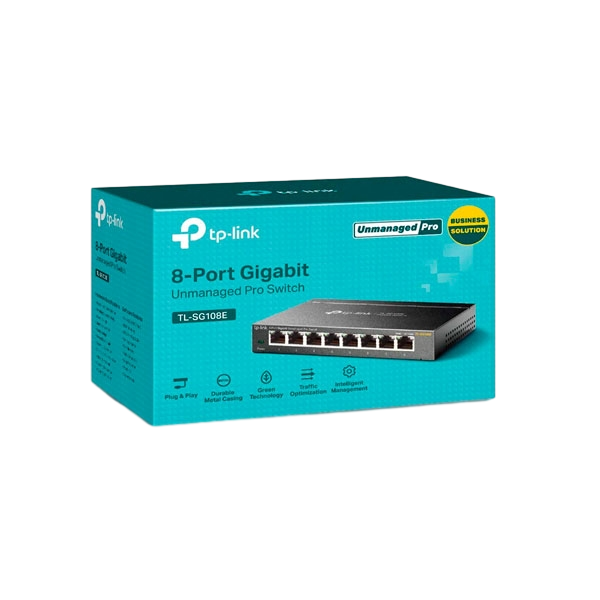 TPLink TLSG108E 8 Puertos GBLan VLAN QoS IGMP Switch TPLink TLSG108E 8 Puertos GBLan VLAN QoS IGMP Switch