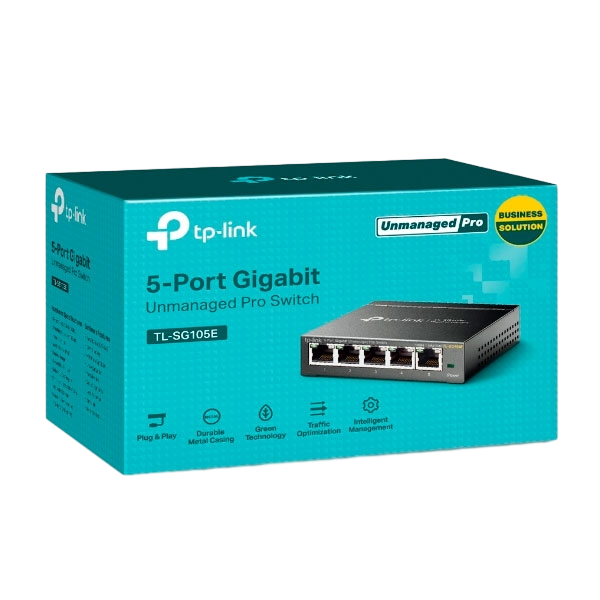 TPLink TLSG105E 5 Puertos Gigabit VLAN QoS IGMP  Switch TPLink TLSG105E 5 Puertos Gigabit VLAN QoS IGMP  Switch