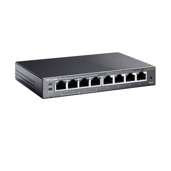 TPLink SG108PE POE 55W Metálico Semigestionable Switch TPLink SG108PE POE 55W Metálico Semigestionable Switch