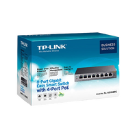 TPLink SG108PE POE 55W Metálico Semigestionable Switch TPLink SG108PE POE 55W Metálico Semigestionable Switch