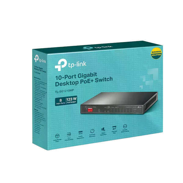 TPLink TLSG1210MP Switch 8P PoE 2SFP 123W TPLink TLSG1210MP Switch 8P PoE 2SFP 123W