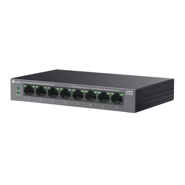 TPLink LS108GP Switch 8P PoE 65W Gigabit TPLink LS108GP Switch 8P PoE 65W Gigabit