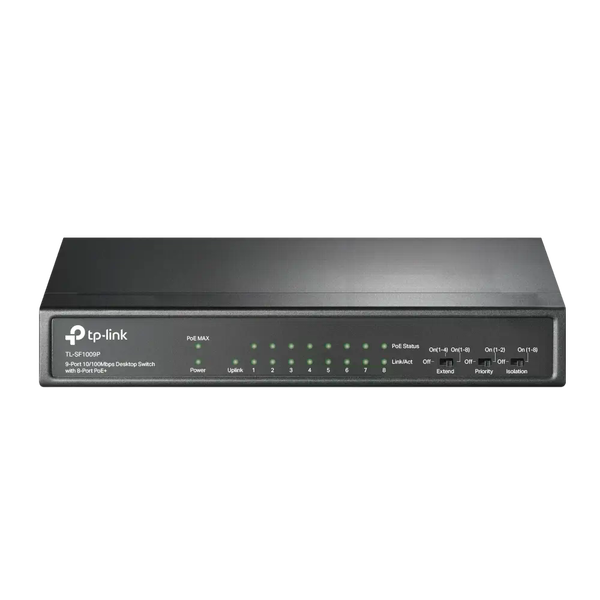 TPLink TLSF1009P Switch 8P PoE 72W Fast TPLink TLSF1009P Switch 8P PoE 72W Fast
