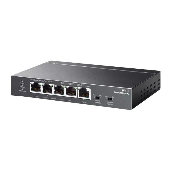 TPLink TLSG1005PPD Switch 5P PoE Passthrough TPLink TLSG1005PPD Switch 5P PoE Passthrough