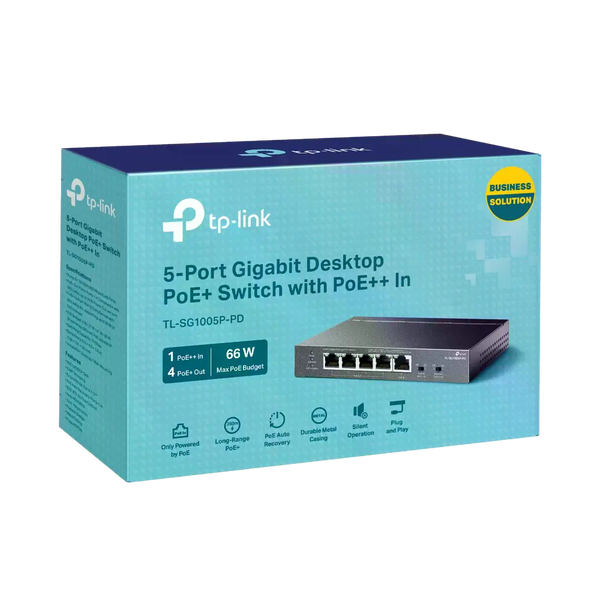 TPLink TLSG1005PPD Switch 5P PoE Passthrough TPLink TLSG1005PPD Switch 5P PoE Passthrough
