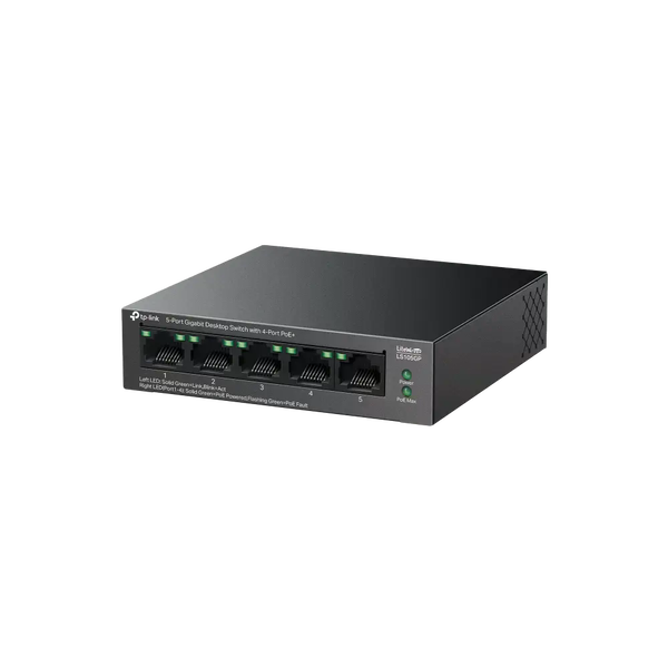 TPLink LS105GP Switch 5P PoE 65W Gigabit TPLink LS105GP Switch 5P PoE 65W Gigabit