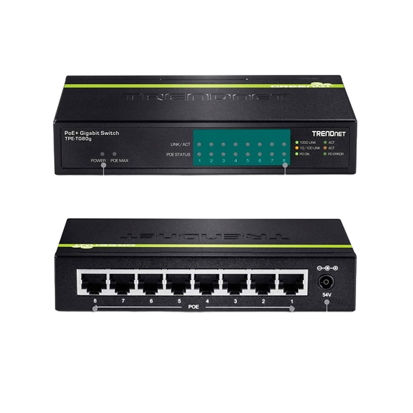 Trendnet TPETG80G 8 Puertos PoE Gigabit Switch Trendnet TPETG80G 8 Puertos PoE Gigabit Switch