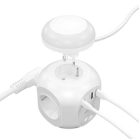 Aisens ASPS2A1CLPQ02W  4 Tomas  1xUSBC 20W PD30  2xUSBA 18W QC30  Luz Nocturna  18M Blanco  Regleta de Enchufes Sobremesa Multifunción