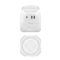 Aisens ASPS2A1CLPQ02W  4 Tomas  1xUSBC 20W PD30  2xUSBA 18W QC30  Luz Nocturna  18M Blanco  Regleta de Enchufes Sobremesa Multifunción