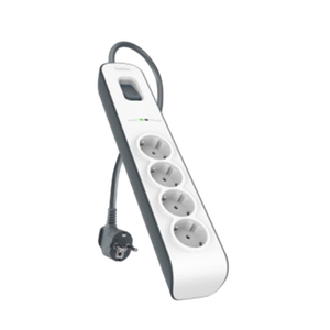 Belkin BSV400VF2M 4 Tomas Botones BlancoGris Regleta Belkin BSV400VF2M 4 Tomas Botones BlancoGris Regleta