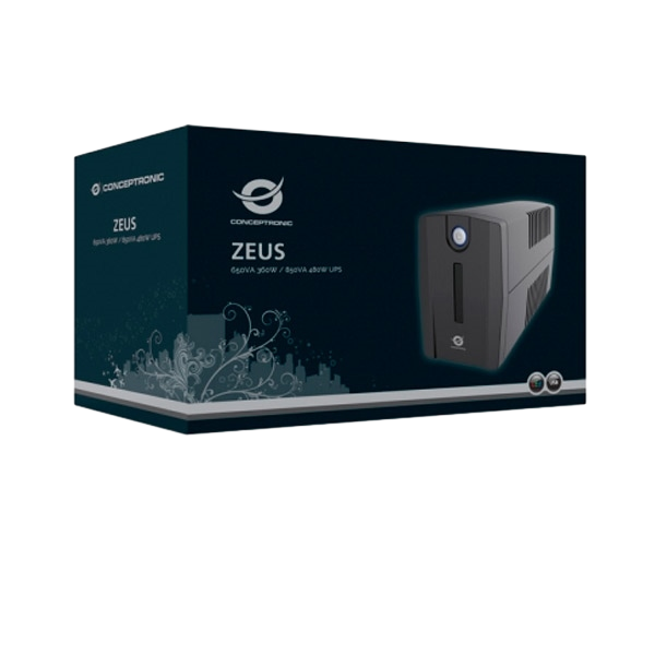 Conceptronic SAI ZEUS 01ES 650VA USB Protección LAN SAI Conceptronic SAI ZEUS 01ES 650VA USB Protección LAN SAI