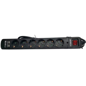 Thunder 6 tomas 16A con 2xUSB cable 15m  Regleta