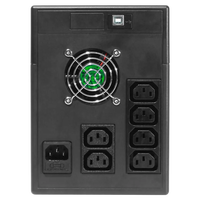 Riello NetPower 1500  SAI Línea Interactiva 1500VA 900W Pantalla LCD Indicadores de Estado 6 Tomas Schuko USB