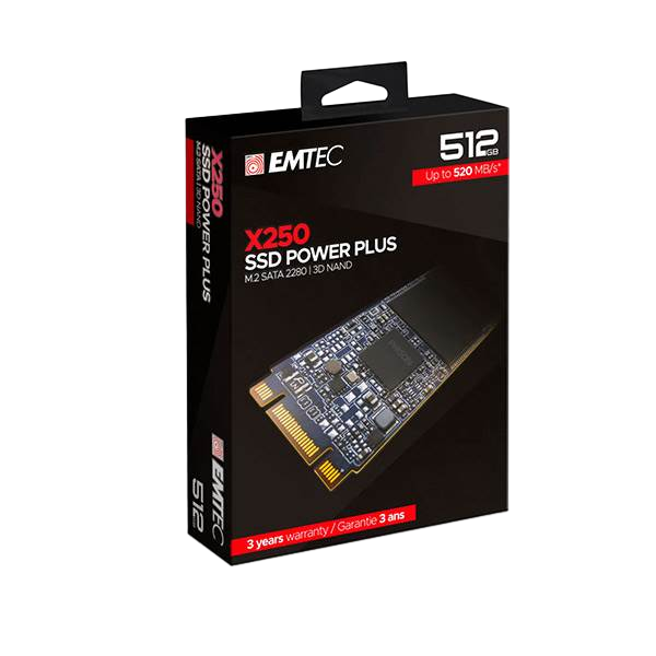 Emtec X250 512GB M2 2280 SATA3  Disco Duro SSD Emtec X250 512GB M2 2280 SATA3  Disco Duro SSD