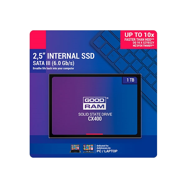 Goodram SSD 1TB 25 CX400  Disco Duro Sólido Goodram SSD 1TB 25 CX400  Disco Duro Sólido