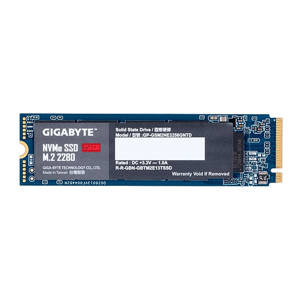 Gigabyte M2 256GB NVMe PCIe 30 x4  SSD Gigabyte M2 256GB NVMe PCIe 30 x4  SSD