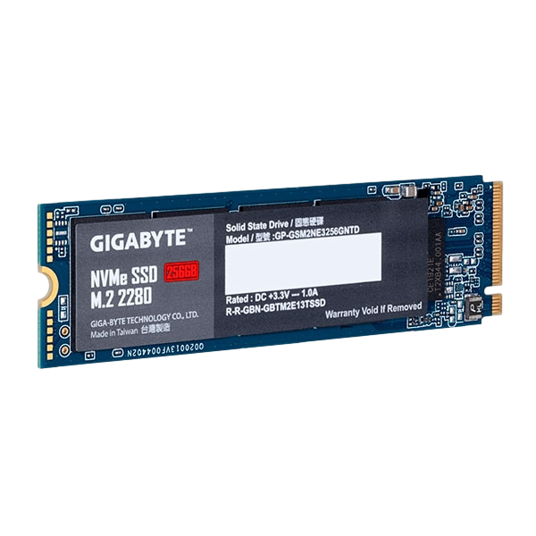 Gigabyte M2 256GB NVMe PCIe 30 x4  SSD Gigabyte M2 256GB NVMe PCIe 30 x4  SSD