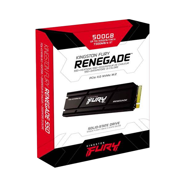 Kingston Fury Renegade PCIe 40 NVMe M2 500GB con dispador SSD Kingston Fury Renegade PCIe 40 NVMe M2 500GB con dispador SSD