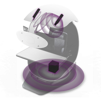 Cooler Master Orb X Estación de juego multipropósito inmersiva Soporte Singlebox Negro Universo Cooler Master Orb X Estación de juego multipropósito inmersiva Soporte Singlebox Negro Universo