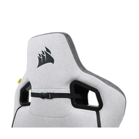 Corsair T3 RUSH Fabric  Silla Gaming Reclinable Ergonómica con Soporte Lumbar y Cervical Grey  White