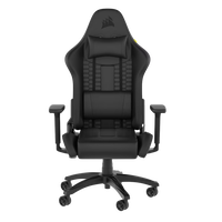 Corsair TC100 Relaxed Negra | Silla Ergonómica Reclinable Soporte Lumbar Espuma de Alta Densidad Reposabrazos Ajustables