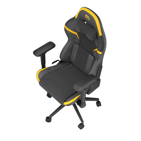 Endorfy SCRIM YL Silla Gaming Ergonómica Reclinable Soporte Lumbar y Cervical Malla Transpirable y Cuero en Color Amarillo Endorfy SCRIM YL Silla Gaming Ergonómica Reclinable Soporte Lumbar y Cervical Malla Transpirable y Cuero en Color Amarillo