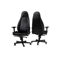 Noblechairs Icon cuero PU negro  azul  Silla